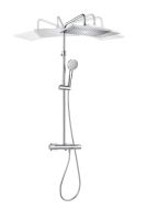 Roca Rectangular Even-T Silver Shower Mixer  A5A2080C00 Chrome