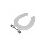 Twyford Avalon/Sola Open front seat ring with top fix stainless steel hinged White SA1304WH