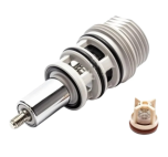 Roca NP Bath/Shower Diverter AG0116500R, which is a component used in mixing valves to control the flow of water between a bathtub spout and a showerhead. It's a mechanism that redirects water to the desired outlet, either the bath spout or the showerhead