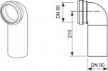 TECE profile 90° toilet connection elbow 9980067