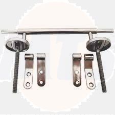 Duravit 0061601000 Hinge set for toilet seat without soft-close, stainless steel