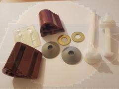 Twyford Toilet Seat Plastic Spare Hinges Rouge Red