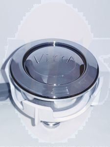 VITRA SINGLE FLUSH PUSH BUTTON IN CHROME WITH VITRA LOGO 313527