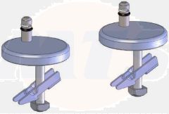 Haro hinge SoftClose flat 409524 hinge Stainless Steel , BVO folding dowel, pivot point height 21mm