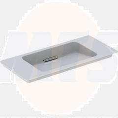 ONE vanity basin: B=90cm, KeraTect / white , bright brushed  500.395.01.2