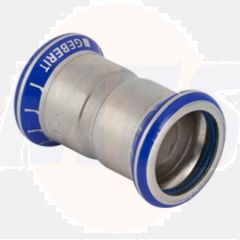 Geberit Mapress Stainless Steel coupling, FKM, blue, 22 / 50064 / 4024723500643