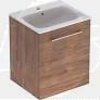 Selnova Square 55 cm Slim Basin & One Door Vanity Unit, Hickory 501.250.00.1