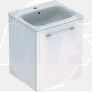 Selnova Square 60 cm Slim Basin & One Door Vanity Unit, White 501.252.00.1