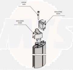 Coram Standard Folding Bath Screen  SFD4CUC Moulding Block 50204