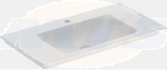 Geberit ONE vanity basin, vertical outlet: B=90cm, T=48cm, Tap hole=central, Overflow=without, white / KeraTect  505.010.01.3
