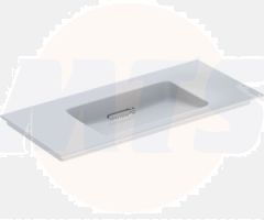 Geberit ONE vanity basin, horizontal outlet: B=105cm, T=48cm, Tap hole=without, Overflow=without, white / KeraTect, glossy white   505.014.00.1