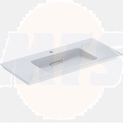 Geberit ONE washbasin, horizontal outlet: B=50cm, T=41cm, Tap hole=without, Overflow=without, white / KeraTect, glossy white   505.018.00.1