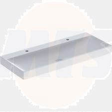 Geberit ONE washbasin, vertical outlet: B=120cm, T=48cm, Tap hole=left and right, Overflow=without, white / KeraTect  505.022.01.5