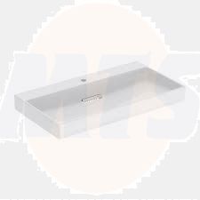 Geberit ONE washbasin, horizontal outlet: B=90cm, T=48cm, Tap hole=central, Overflow=without, white / KeraTect, glossy white   505.038.00.1