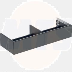 Geberit ONE cabinet for washbasin, with two drawers: Washbasin width=135cm, H=26.6cm, T=47cm, black / matt coated  505.076.00.8