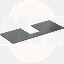 Geberit ONE washtop, central cut-out, stoneware, for lay-on washbasin, bowl shape: B=120cm, H=2cm, T=47cm, marble look black / matt  505.105.00.2