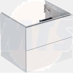 Geberit ONE cabinet for washbasin, with two drawers: Washbasin width=60cm, H=50.4cm, T=47cm, white / high-gloss coated  505.261.00.1