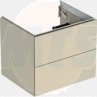 Geberit ONE cabinet for washbasin, with two drawers: Washbasin width=60cm, H=50.4cm, T=47cm, sand grey / high-gloss coated  505.261.00.4