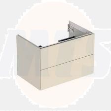 Geberit ONE cabinet for washbasin, with two drawers: Washbasin width=75cm, H=50.4cm, T=47cm, sand grey / high-gloss coated  505.262.00.4