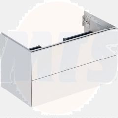 Geberit ONE cabinet for washbasin, with two drawers: Washbasin width=90cm, H=50.4cm, T=47cm, sand grey / high-gloss coated  505.263.00.4