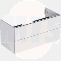 Geberit ONE cabinet for washbasin, with two drawers: Washbasin width=105cm, H=50.4cm, T=47cm, white / high-gloss coated  505.264.00.1