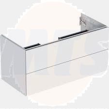 Geberit ONE cabinet for washbasin, with two drawers: Washbasin width=105cm, H=50.4cm, T=47cm, white / matt coated  505.264.00.2