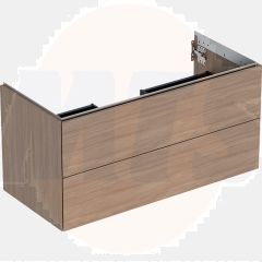 Geberit ONE cabinet for washbasin, with two drawers: Washbasin width=105cm, H=50.4cm, T=47cm, oak / wood-textured melamine  505.264.00.5