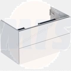 Geberit ONE cabinet for washbasin, with two drawers: Washbasin width=120cm, H=50.4cm, T=47cm, sand grey / high-gloss coated  505.265.00.4
