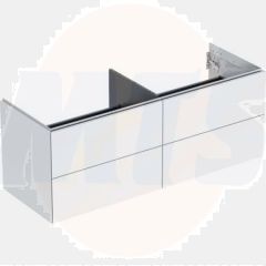 Geberit ONE cabinet for washbasin, with four drawers: Washbasin width=135cm, H=50.4cm, T=47cm, sand grey / high-gloss coated  505.266.00.4