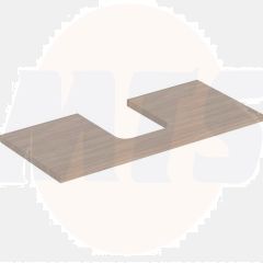 Geberit ONE washtop, central cut-out, for lay-on washbasin, bowl shape: B=105cm, H=3cm, T=47cm, oak / wood-textured melamine  505.274.00.5