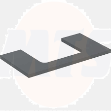 Geberit ONE washtop, central cut-out, for lay-on washbasin: B=90cm, H=3cm, T=47cm, lava / matt coated  505.283.00.3