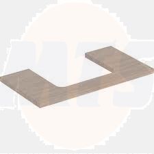 Geberit ONE washtop, central cut-out, for lay-on washbasin: B=90cm, H=3cm, T=47cm, oak / wood-textured melamine  505.283.00.5