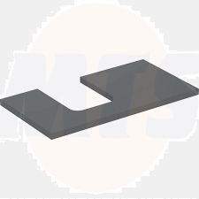 Geberit ONE washtop, left cut-out, for lay-on washbasin, bowl shape: B=90cm, H=3cm, T=47cm, lava / matt coated  505.293.00.3