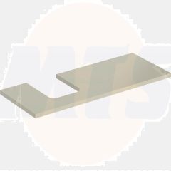 Geberit ONE washtop, left cut-out, for lay-on washbasin, bowl shape: B=120cm, H=3cm, T=47cm, sand grey / high-gloss coated  505.295.00.4