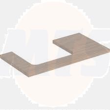 Geberit ONE washtop, left cut-out, for lay-on washbasin: B=90cm, H=3cm, T=47cm, oak / wood-textured melamine  505.303.00.5