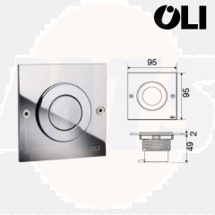 OLI TREND MONO CONTROL FLUSH PLATE POLISHED CHROME  605254