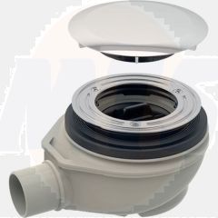 90 shower tray drain 150554211 high-gloss chrome-plated with drain cover, water seal height 50mm, outlet made of PP 150554211