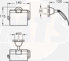 Vitra Artema Matrix Toilet Roll Holder (With Lid)  Chrome A44580