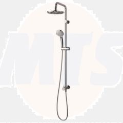 Ideal Standard  Idealrain round shower system kit with Idealrain 200mm round rainshower, Idealrain M3 3 function handspray, 1.75m Idealflex hose and diverter for built-in mixers  A5689AA