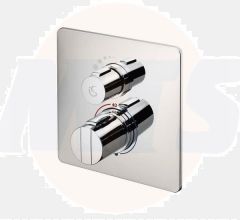 Ideal Standard  Easybox Slim BI thermostatic shower mixer with on/off and square faceplate  A5878AA