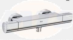 Roca  T-1000 wall-mounted thermostatic shower mixer with handset, hose and bracket  A5A142EC00