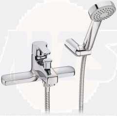 Roca  L20 deck-mounted bath-shower mixer with handset, hose and bracket A5A1809C00