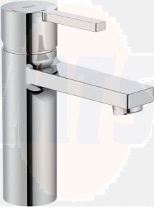 Roca  Naia basin mixer with smooth body and 1/2" flexible tails A5A3296C0R