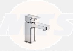 Roca  L90C Basin mixer with smooth body and 1/2" flexible tails A5A3B01C0R
