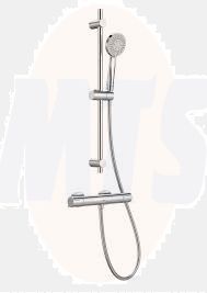 Roca  Victoria-T boxed shower kit including wall-mounted shower mixer, hose, handset and riser rail A5D2F18C00