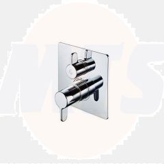 Ideal Standard  Freedom Built In thermostatic shower mixer with diverter, square faceplate and metal lever handles   A6378AA