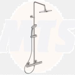 Ideal Standard  Ceratherm T25 exposed thermostatic shower system with Idealrain 200mm round rainshower, Idealrain M3 3 function 100mm handspray and 1.5m Ideaflex hose   A7209AA