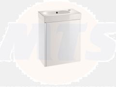 Roca  Mini 450mm basin and base unit 450 x 250mm - 1 soft-close door - gloss white A855873806