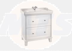 Roca  Carmen Vanity 800mm base unit with 2 soft-close drawers - white satin  A857135415