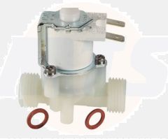 The Ideal Standard Sensorflow 21 solenoid valve complete 1/2 is a component designed for use in automated washroom systems. It operates with a sensor mechanism that allows for touchless control, enhancing hygiene and convenience. This solenoid valve is pa